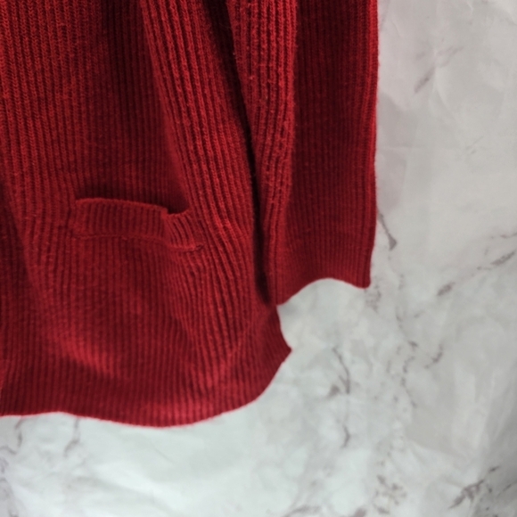 Vintage Cardigan Womens Large Red Knit Jacket Sweater Button Up Granny Acrylic - Picture 4 of 10